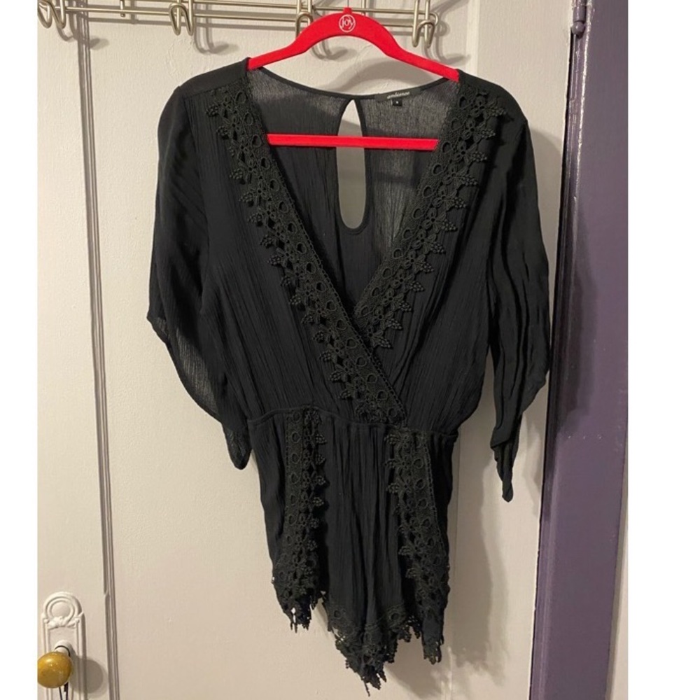 Black Lace Romper